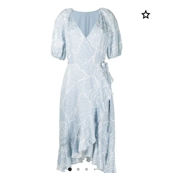 Marchesa Notte Short Puff Sleeve Dress - Picture 5 of 10